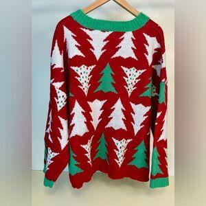 33 Degrees Red and Green Holiday Sweater XXL
